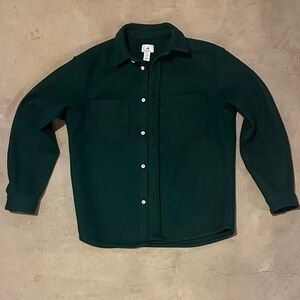 Dark Green Button-Up Shirt/Jacket from H&M